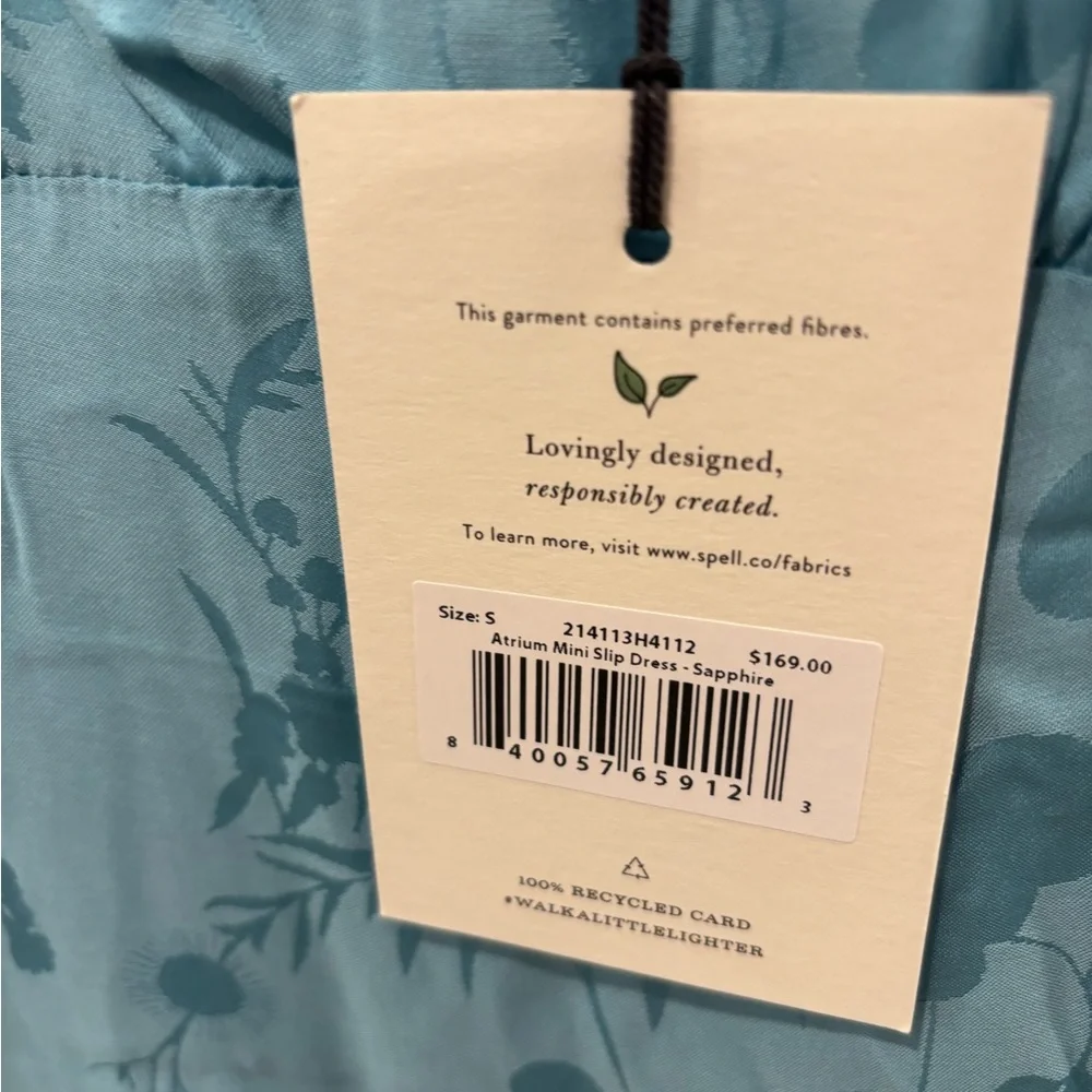 Spell Light Blue Satin Chemise size Small NWT‎
